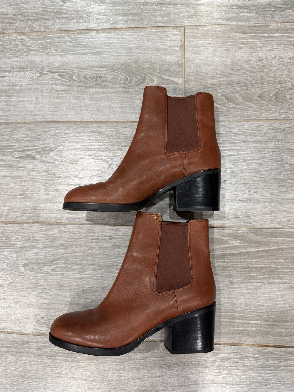 Tory Burch Women’s Brown Leather Chelsea Ankle Boots size 10